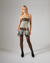 Chelsea Denim Kilt Mini Dress