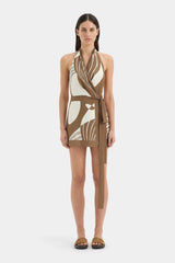Almara Wrap Halter Mini Dress
