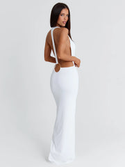 ORGIAN MAXI DRESS WHITE
