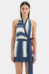 Dazed Wrap Halter Mini Dress