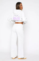 With Love For You Wide Leg Sweatpants Grey Marle