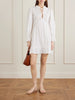 Recanati ruffled pleated lace-trimmed cotton mini dress