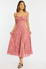 Purple Midi Dress Burn Out