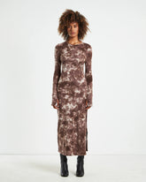 Stammy Cut Out Midi Dress Acid Wash Multi
