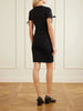 Tie-detailed ribbed stretch-cotton jersey mini dress