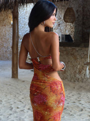 NIKI MAXI DRESS GOLDEN CRYSTAL