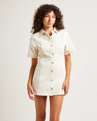 Rio Denim Mini Dress Ecru