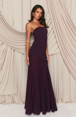 Sending My Best Strapless Maxi Dress Burgundy