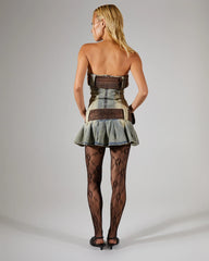 Chelsea Denim Kilt Mini Dress