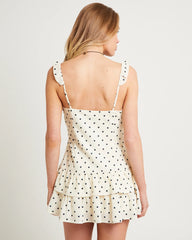 Helena Plunge Spot Mini Dress
