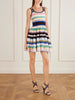 Tiered pointelle-knit mini dress