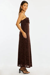 Brown Midi Dress Strappy