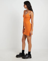 Quinn Crochet Mini Dress in Orange