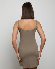 Easy A-Line Mini Dress in Brown