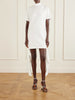 Cotton-blend jersey mini dress