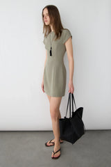 CAP SLEEVE MINI DRESS