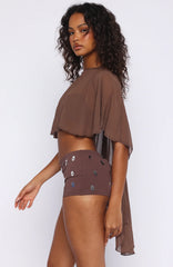 Solar Shade Sequin Shorts Toasted Coconut