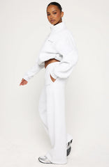 Test Drive Wide Leg Sweatpants Grey Marle