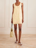 Solstice logo-jacquard fringed cotton-terry mini dress