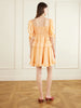 Shirred tiered silk georgette mini dress