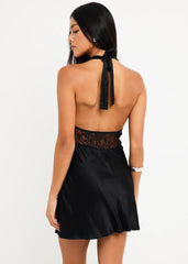 Talia Halter Lace Mini Dress