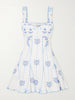 Arissa broderie anglaise cotton-blend mini dress