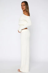 Please Be Mine Knit Pants Off White