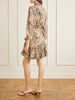 Tiered ruffled paisley-print chiffon mini dress