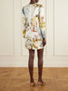 Printed satin mini dress