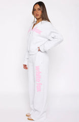 From The Archives Kenzie Wide Leg Sweatpants Grey Marle