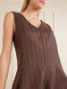 Striped wool woven mini dress