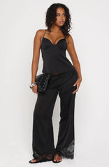 Manhattan Midnight Lace Insert Pants Black