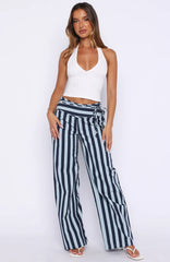 Won't Look Back Pants Blue Stripe