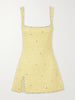 Athena embellished stretch-mesh mini dress