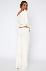 Please Be Mine Knit Pants Off White