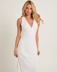 Kaia V Neck Midi Dress