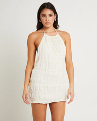 Alda Shirred Mini Dress