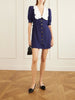 Ruffled silk-jacquard mini dress