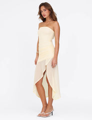 COVE MIDI DRESS - YELLOW : BUTTER