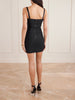 Lace-paneled jersey mini dress