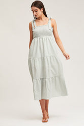 Check Midi Dress Sleeveless