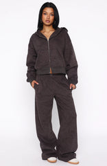 Hiding Away Wide Leg Sweatpants Dark Camo