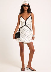 Pamela Polka Slip Mini Dress