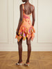 Guava Flores ruffled printed cotton-voile mini dress