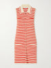 Mamie striped cotton-blend bouclé mini dress