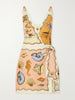 Rio Souvenir printed linen mini dress