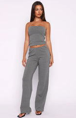 Happy It Happened Pants Grey/White Stripe