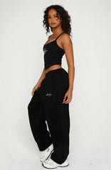 Know What You Want Barrel Leg Sweatpants Black