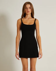 Easy A-Line Mini Dress in Black