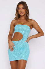 Sparkle For Me Embellished Mini Dress Azure